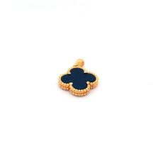 Load image into Gallery viewer, 18K Yellow Gold Pendant Black Onyx Flower 1.11 grams - Rafant
