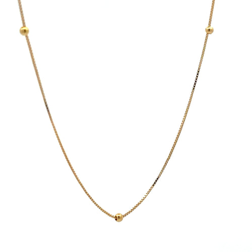 18K Gold Necklace Chain Box 18