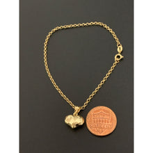 Load image into Gallery viewer, 18K Gold Bracelet Rolo 7.5 inches with Puffed Heart Charm 1.76 grams - Rafant
