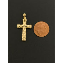 Load image into Gallery viewer, 18K Gold Pendant Cross Tricolor White Yellow Rose Gold 1.59 grams - Rafant
