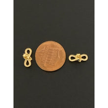 Load image into Gallery viewer, 18K Gold Earrings Studs Infinity Arrow 1.42 grams - Rafant
