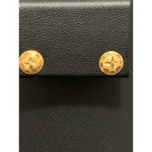 Load image into Gallery viewer, 18K Gold Earrings Stud Screw Type Round Circle 0.35 grams - Rafant
