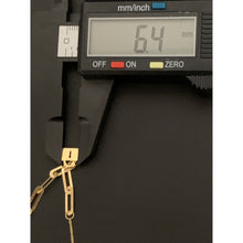 Load image into Gallery viewer, 18K Gold Bracelet Paper Clips Link Lock 6 plus 1 Inches 1.12 grams - Rafant
