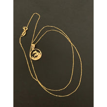 Load image into Gallery viewer, 18K Gold Necklace Chain 17.25&quot; with Round Circle Dolphin Pendant 1.28 grams - Rafant
