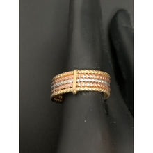 Load image into Gallery viewer, 18K Gold Ring Five Days Tricolor White Yellow Rose Gold 1.62 grams Size 8.25 - Rafant
