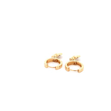 Load image into Gallery viewer, 18K Yellow Gold Earrings Huggie Dangling Heart 1.75 grams - Rafant
