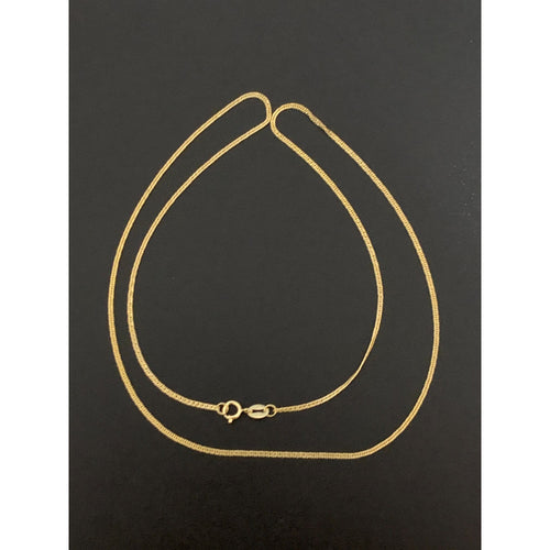 18K Gold Necklace Chain Curb 20 inches 1.20 grams - Rafant