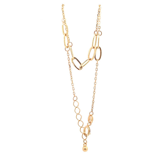 18K Yellow Gold Bracelet Paperclip 6 inches plus 1 inch extension 1.39 grams - Rafant