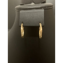 Load image into Gallery viewer, 18K Gold Earrings Hoops Loops Twisted Small 1.11 grams - Rafant
