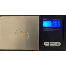 Load image into Gallery viewer, 18K Gold Earrings Hoops Loops Beads Small Tiny 0.63 grams - Rafant
