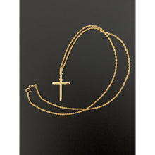 Load image into Gallery viewer, 18K Gold Necklace Chain 17.50 inches with Cross Pendant 1.52 grams - Rafant
