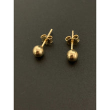 Load image into Gallery viewer, 18K Gold Earrings Stud Balls Polished Small 1.26 grams - Rafant
