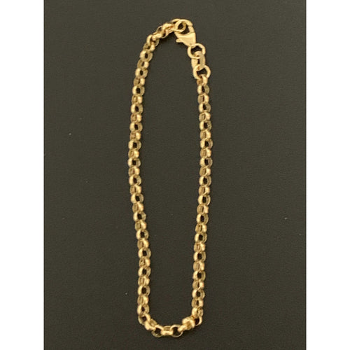 18K Gold Bracelet Rolo Chain 2.62 grams Size 7 inches - Rafant