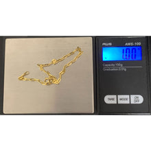 Load image into Gallery viewer, 18K Gold Bracelet Paperclip Bracelet 7.5 inches 1 gram - Rafant

