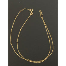 Load image into Gallery viewer, 18K Gold Necklace Chain Charm Beads 17.50 inches 1.18 grams - Rafant
