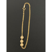 Load image into Gallery viewer, 18K Gold Bracelet Frosted Balls Size 7.5&quot; - Rafant
