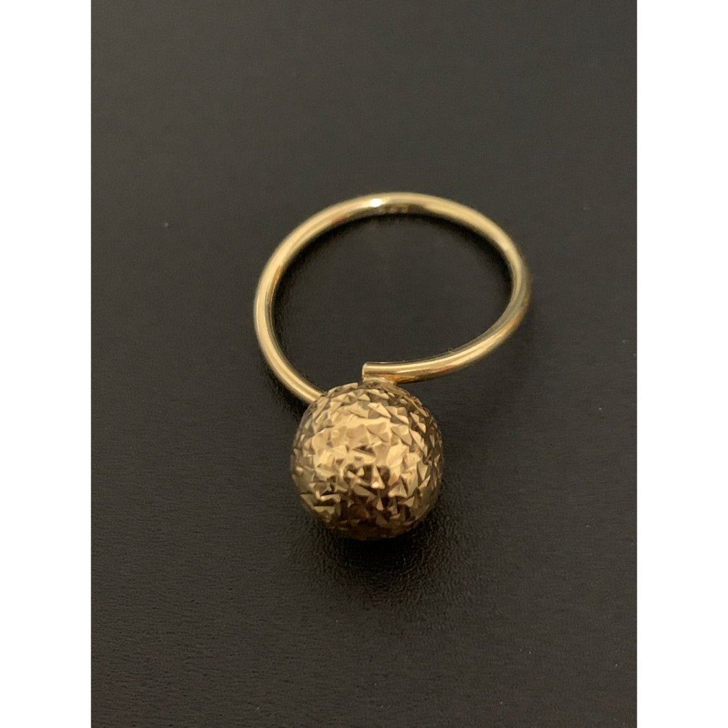 18K Gold Ring Ball 1.47 grams Size 7 - Rafant