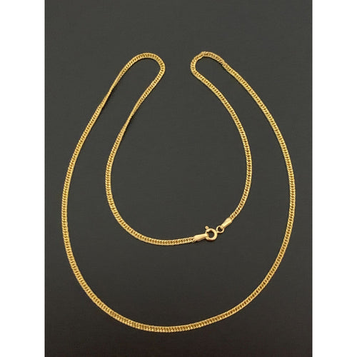 18K Gold Necklace Chain Curb 19.5 inches 2.88 grams - Rafant