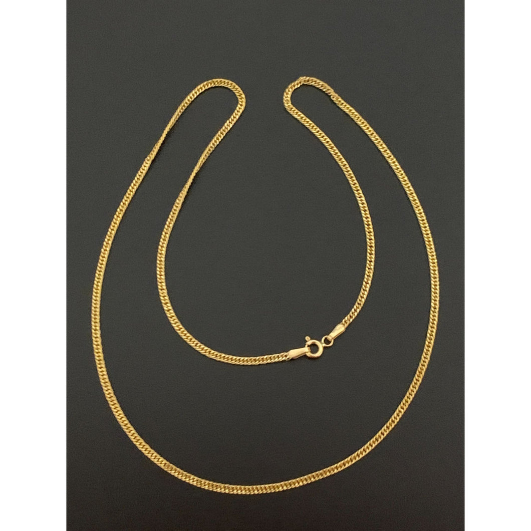 18K Gold Necklace Chain Curb 19.5 inches 2.88 grams - Rafant