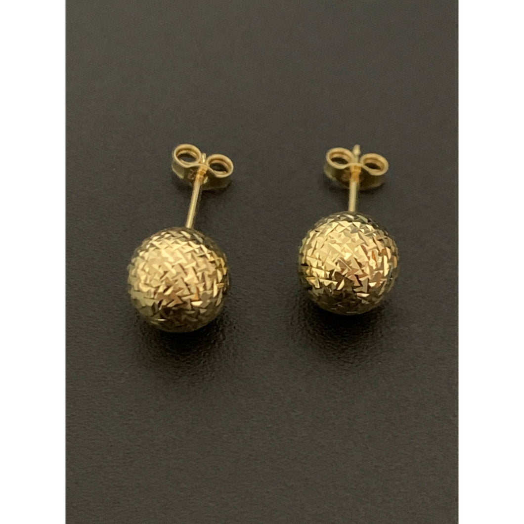 18K Gold Earrings Stud Balls 1.06 grams - Rafant