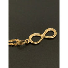 Load image into Gallery viewer, 18K Gold Necklace Twisted Chain 17.5 inches with Infinity Pendant 1.48 grams - Rafant
