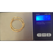 Load image into Gallery viewer, 18K Gold Earrings Hoops Loops Twisted 1.62 grams - Rafant
