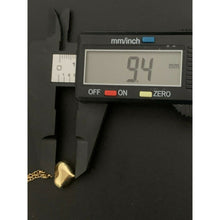 Load image into Gallery viewer, 18K Saudi Gold Necklace Chain Rolo 17.50 inches Puffed Heart Pendant 2.15 grams - Rafant
