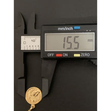 Load image into Gallery viewer, 18K Gold Pendant Round Circle Jesus Christ 1.22 grams - Rafant
