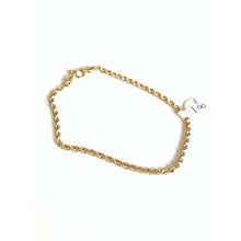 Load image into Gallery viewer, New Real 18K Saudi Gold Chain Rope Size 7 Dainty Lightweight 1 gram - Rafant
