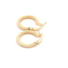Load image into Gallery viewer, 18K Gold Earrings Hoops Textured Small - Rafant
