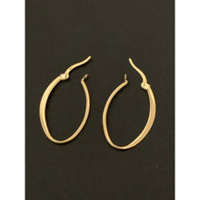 Load image into Gallery viewer, 18K Yellow Gold Earrings Hoops Oval - Rafant
