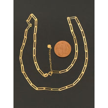 Load image into Gallery viewer, 18K Gold Necklace Chain Paperclips 16 inches plus 1 inch - Rafant
