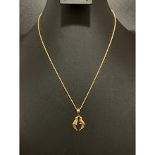 Load image into Gallery viewer, 18K Gold Necklace Chain Twisted 18 inches Love Birds Pendant 2.02 grams - Rafant
