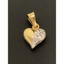 Load image into Gallery viewer, 18K Gold Pendant Heart Two Tone White Yellow 0.50 grams - Rafant
