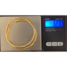 Load image into Gallery viewer, 18K Gold Earrings Hoops Loops Extra Large 3.27 grams - Rafant
