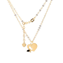 Load image into Gallery viewer, 18K Yellow Gold Necklace Chain 17 inches Pendant Heart plus 0.75 inches Extension - Rafant
