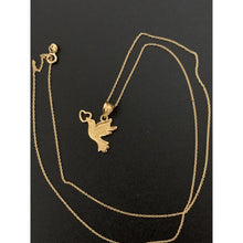 Load image into Gallery viewer, 18K Gold Necklace Chain 17.75 inches with Bird Heart Pendant 1.82 grams - Rafant
