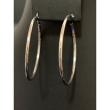 Load image into Gallery viewer, 18K Gold Earrings Hoop Loops White Gold Large 2.26 grams - Rafant
