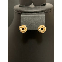 Load image into Gallery viewer, 18K Gold Earrings Stud Knot 2.22 grams - Rafant

