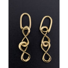 Load image into Gallery viewer, 18K Gold Earrings Dangle Infinity 3.44 grams - Rafant
