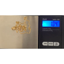 Load image into Gallery viewer, 18K Saudi Gold Necklace Chain 17.75&quot; with Frosted Ball Pendant 1.04 grams - Rafant
