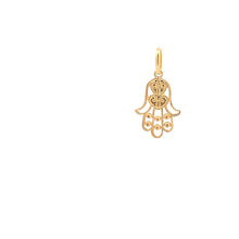 Load image into Gallery viewer, 18K Yellow Gold Pendant Hand of Fatima Red Glass 1.03 grams - Rafant
