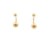 Load image into Gallery viewer, 18K Yellow Gold Earrings Balls Screw 1.27 grams - Rafant
