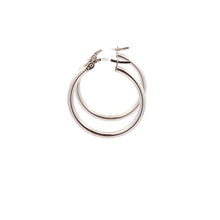 Load image into Gallery viewer, 18K White Gold Earrings Hoops 1.29 grams - Rafant
