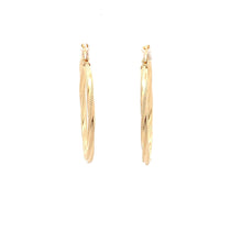 Load image into Gallery viewer, 18K Yellow Gold Earrings Hoops Spiral 1.52 grams - Rafant
