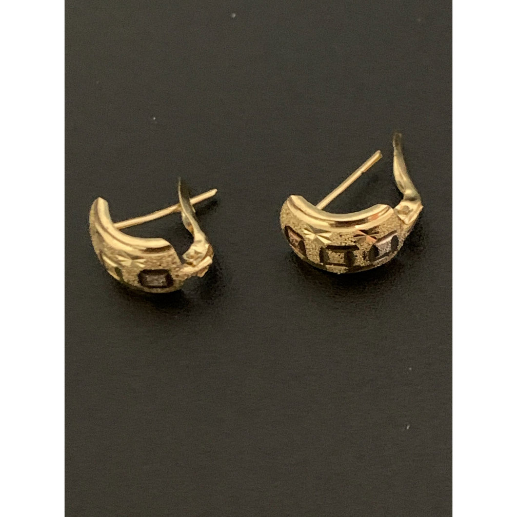 18K Gold Earrings French Clips 1.23 grams - Rafant