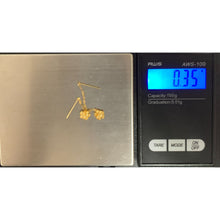 Load image into Gallery viewer, 18K Gold Earrings Threader Flower Very Tiny 0.35 grams - Rafant
