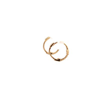 Load image into Gallery viewer, 18K Gold Earrings Huggie Very Tiny Hoops Star - Rafant
