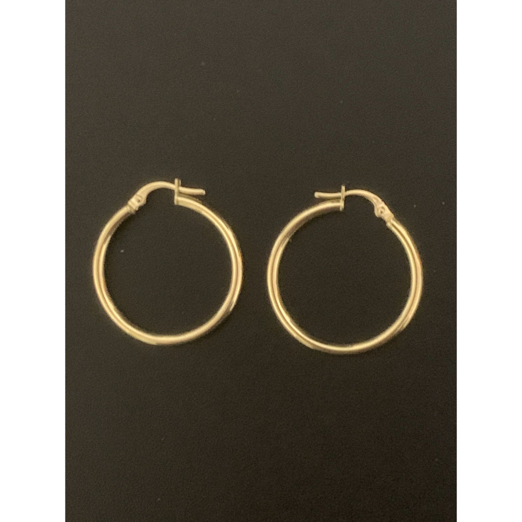 18K Gold Earrings Hoops Loops 1.56 grams - Rafant