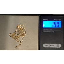 Load image into Gallery viewer, 18K Gold Necklace Chain 17.75&quot; with Round Circle Heart Love Pendant 1.90 grams - Rafant
